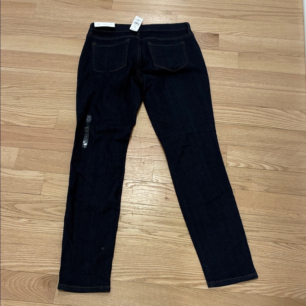 LOFT Women's Deep Indigo Skinny Jeans Size 6 - Picture 5 of 6